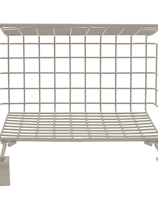 Hanging Baskets for Organizing Large, Satin Nickel - Grid Over the Cabinet Wire - Picture 8 of 9